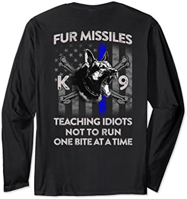 Unisex Fur Missile K9 TShirt One Bite At A Time T-shirt Large Black