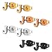 JewelrieShop Initial Letter Stud Earrings Hypoallergenic Alphabet A-Z Women Earrings for Sensitive Ears (Letter J x 4 Pairs)