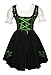 Edelweiss Creek 3-Piece German Oktoberfest Dirndl Dress, Black and Green