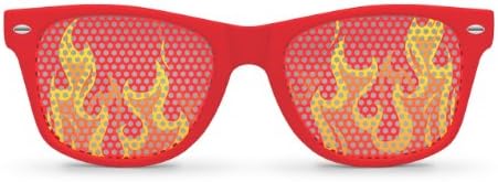 UP IN FLAME Red Retro Party Sunglasses
