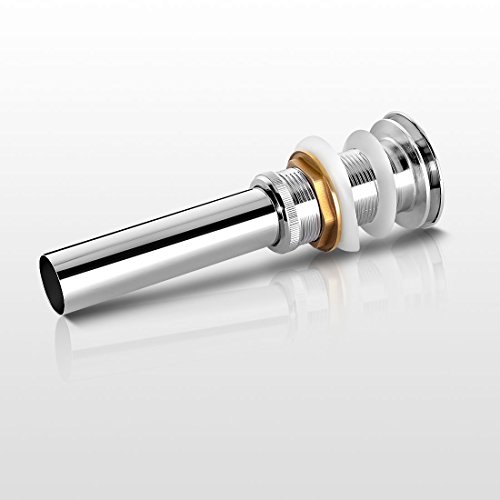 RUNMADE Bathroom Faucet Vessel Vanity Sink Pop Up Drain Stopper without Overflow, Polished Chrome