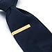 Men Tie Clip Set by AnalysisyLove Gift Fits Skinny Ties, Gold Silver and Black Classic Three-Tone, 1.9 Inches