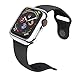 HANKN Soft TPU Case Compatible with Apple Watch Series 4 5 6 SE 44mm, Plated Shockproof Ultra-Thin Iwatch Shell Cover Bumper [No Front Screen Protector] - Silver, 44mm
