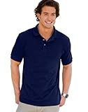 Hanes 055 Mens 7 oz. Cotton Pique Polo – Deep Navy Blue – XL, Online Clothing Store