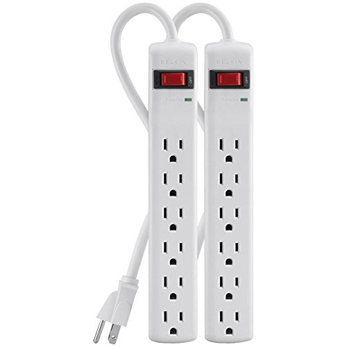 BKNF5C0482 - BELKIN F5C048-2 6-Outlet Surge Protectors, 2 pk