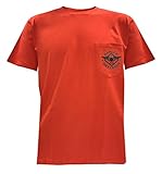 Harley-Davidson Men's Road Warrior Short Sleeve Chest Pocket T-Shirt, Tangerine