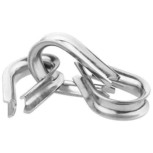 CBTONE M6 Stainless Steel Thimble for 7/32" - 1/4" Diameter Wire Rope Cable Thimbles Rigging - 50 Pack - Thumbnail 2