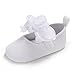BENHERO Baby Infant Girls Soft Sole Floral Princess Mary Jane Shoes Prewalker Wedding Dress Shoes(0-6 Months Infant A/White)