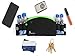 Finish It! Gear – Three Pocket Running Gear Bag, Holds All Large Cell Phones, Black, Green Trim