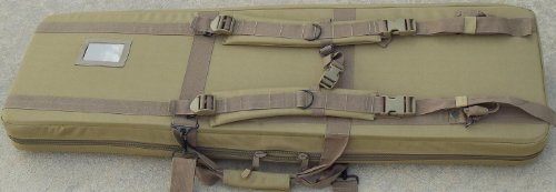 Explorer 46" PAT3 Military Outdoor Ranger Double 3 Rifles Weapon Gun Case Padded long Tactical Carrying Military Backpack Bag with YKK Zippers with Storage MOLLE Pouches 4 Pistol Cases