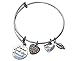 Infinity Collection Live Well Love Much Laugh Often Adjustable Wire Bangle Bracelet- Inspirational Expandable Charm Bracelet, Gift for Her