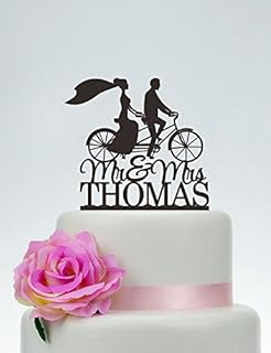 Bicycle Wedding Cake Topper Rustic Cake Topper Wood Cake