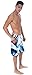 ZENCO Men's Jayden Triangle Geo Print Elastic Waistband Swim Trunks, Blue, L