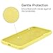 Case for iPhone XS Max, ProBien Liquid Silicone Full Protective Cover with Tempered Screen Protector Shockproof Durable Shell Compatible with 6.5 Inch 2018 Released-Yellow