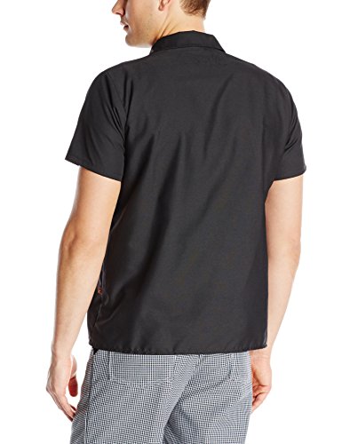 Red Kap Chef DesignsCook Shirt , Black, Short Sleeve Large