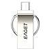 EAGET USB Flash Drive 64GB Keychain Android Thumb Drive Micro USB OTG Android Memory Stick Waterproof Shockproof V90