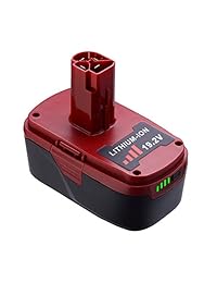 Powerextra - Batería de litio de repuesto para Craftsman C3 XCP Craftsman (19,2 V, batería 130279005 1323903 130211004 11045 315.115410)