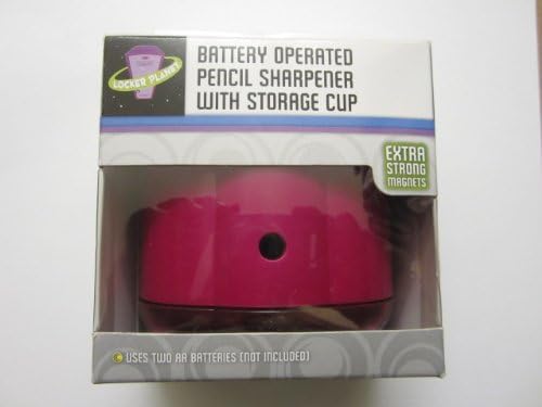 Locker Planet Magnet Battery Operated Pencil Sharpener with Storage Cup