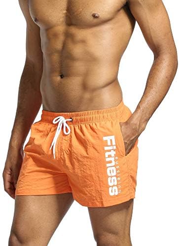 Leedford Men's Swim Trunks & Loose-Fit Performance Shorts & Shorts Trunks Board Pants & Quick Dry Elastic Waist Drawstring