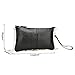Wristlet Wallet,YOUNA Small Leather Crossbody Purse with Chain Shoulder Strap Black