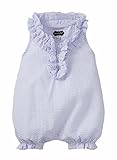 Mud Pie Mommy & Me Collection Blue Seersucker Romper, Baby Girl