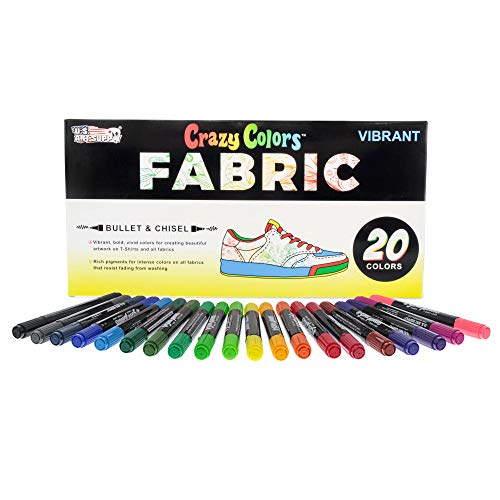 US Art Supply Super Markers 20 Unique Colors Dual Tip Fabric & TShirt