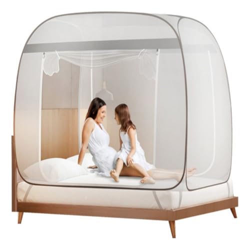 Mosquiteiro Para Cama Sem Necessidade De Pendurar 1.5 * 2 * 1.4m,mosquiteiro (Cinza)