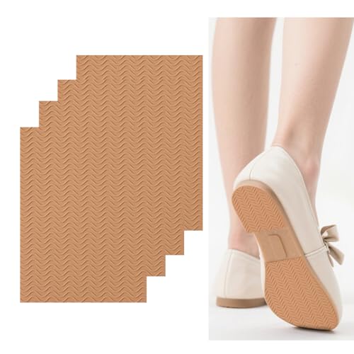 4 Pcs Silicone Shoe Sole Protector, Self-Adhesive Anti-Slip Grips for Women High Heels & Men Boots, Non-Slip Sole Guard Pads (6 x 4inches, Yellow) at Amazon