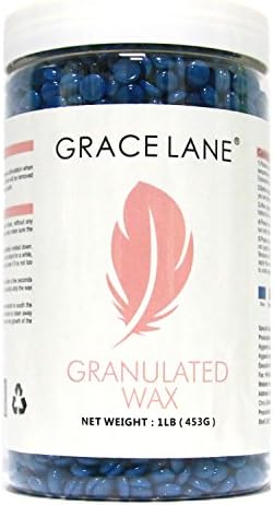 Hard Wax Beans by Grace Lane | Hair Removal Hot Paraffin Waxing 1 Pound (Blue)