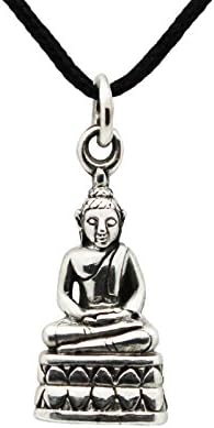 Made of 925 Silver "PANG SAMATHI" Thai Buddha Pendant Silver Birthday Thursday