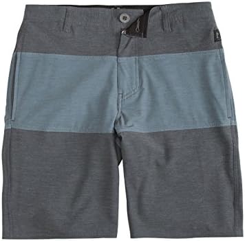 NITROUS BLACK Whittaker Boys Hybrid Shorts, Charcoal, 18