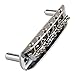 Gusnilo New Threaded Saddle Guitar Bridge with Mounting Cup for Mustang Jazzmaster Jaguar Chrome