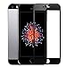 SUPTMAX iPhone SE Screen Protector, iPhone SE 5S Glass Screen Protector Edge to Edge [9H Hardness][Scratch-resistant] Apple iPhone SE/5/5S/5C Tempered Glass (Black)