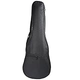 Angela Soprano Ukulele Case Black Ukulele Padding Bag for 21 Inch Ukulele