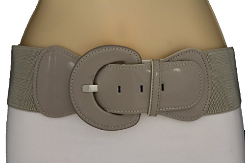 TFJ Women Belt Hip Elastic High Waist Band Plus Size M L Xl Light Beige