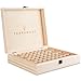 Essential Oil Case/Box by Terramore. Large 68 Bottle Storage Organizer. Natural Pine Wood. Holds 56ea 5-15ml Bottles And 12ea Roll-On Bottles.