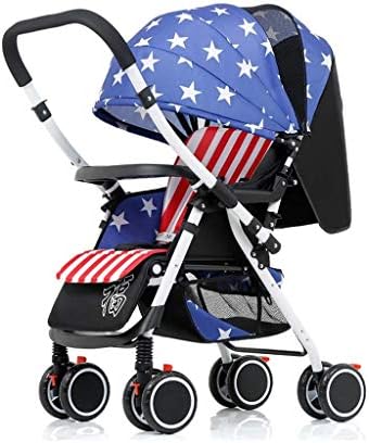 YQCSLS 3-in-1 Stroller Newborn Stroller Stroller Portable Collapsible Front Wheel Shock Absorber 360° Turn Four Seasons Suitable For 0-3 Years Old (Color : Captain America)