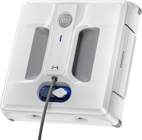HUTT Auto Window Cleaning Robot A1, Upgraded 4 Water Spray & 6000PA High Suction Power Window Cleaner with Laser Sensor Detection, Perfect for High-Rise Windows, Tiles and Glass