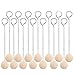 Megrez 60 Packs Wool Daubers Ball Brush Leather Dye Tool with Metal Handle for Leathercraft DIY Crafts Projects