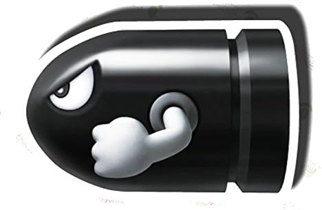 Super Mario Bros Bullet Bill Logo Classic Original Decal Cartoon Game Stickers