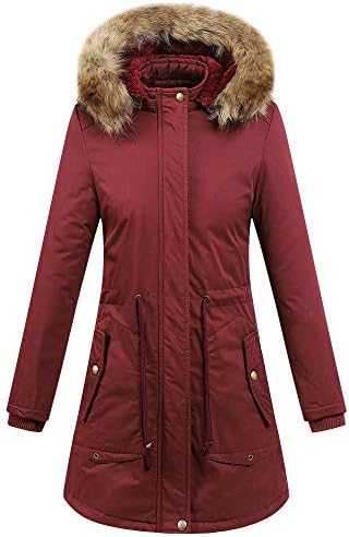Toimoth Women Winter Warm Windproof Drawstring Zipper Hooded Coat Thick Outerwear Jacket Plus Size