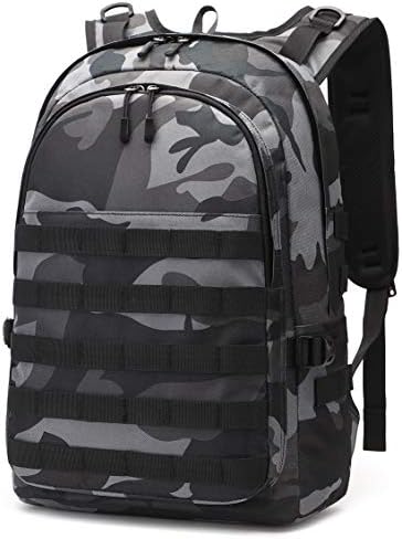 Laptop Backpack, Tech Anti-Theft Rucksack with USB Charging and Earphone Port, Water Resistant School Bag for Women Men Fits 15.6 Inch Laptop - Grey (Camouflage)