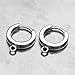 1 Pair Sterling Silver Leverback Earring Findings 14.5 x 12 mm Huggie Hoops with Open Loops Nickel Free 2 Pieces