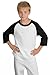 SPORT-TEK YT200 Youth Colorblock Raglan Jersey - White/Black - M