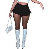 Mini Pleated Skirts for Women Sexy Cute Girl Y2k Short Cargo Skirt Women's Club Tennis Skort Skater A line with Slit