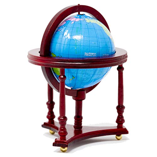 American Heritage Industries Dollhouse Globe- Globe for Dollhouse, 1:12 World Globe for Dollhouses, Perfect Dollhouse Accessory - Thumbnail 2