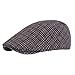 Crytech Mens Classic Plaid Tweed Wool Blend Newsboy Ivy Hat Vintage Winter Fall Checkered Beret Cabbie Gatsby Cap Slouchy Gentlemen Painter Baker Duckbill Hat for Women Golf Driving (Dark Grey)thumb 1