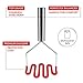Zulay Kitchen Non-Scratch Potato Masher – Heavy-Duty Stainless Steel & Silicone Hand Masher for Smooth Mashed Potatoes, Avocados & More – Durable & Easy to Clean Kitchen Tool - Red