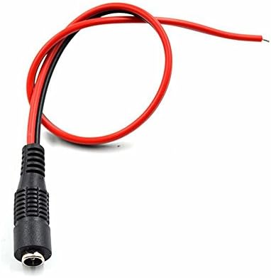 20pcs 30cm Extension CCTV Power Connect Wire 5.5x2.1mm Female Male Pigtail Cable Jack Power Wire Plug Socket for Led Strip CCTV Security Camera 12V DC (Female)
