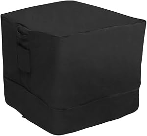 Stanbroil 34" Square Air Conditioner Cover / Fire Pit Cover / Furniture Cover - Weather Resistant PVC Coated Outdoor Furniture Universal Cover with Air Pockets